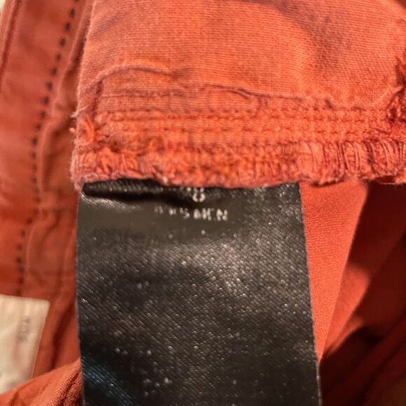 IKKS Slim Fit Mens Chino Pant Size 28 Orange Flat Front Casual Workwear - Picture 5 of 6